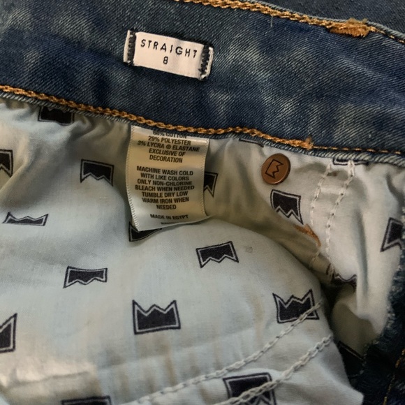 NWT Crown & Ivy Mid Rise Straight Jeans Size 8 - Picture 8 of 8